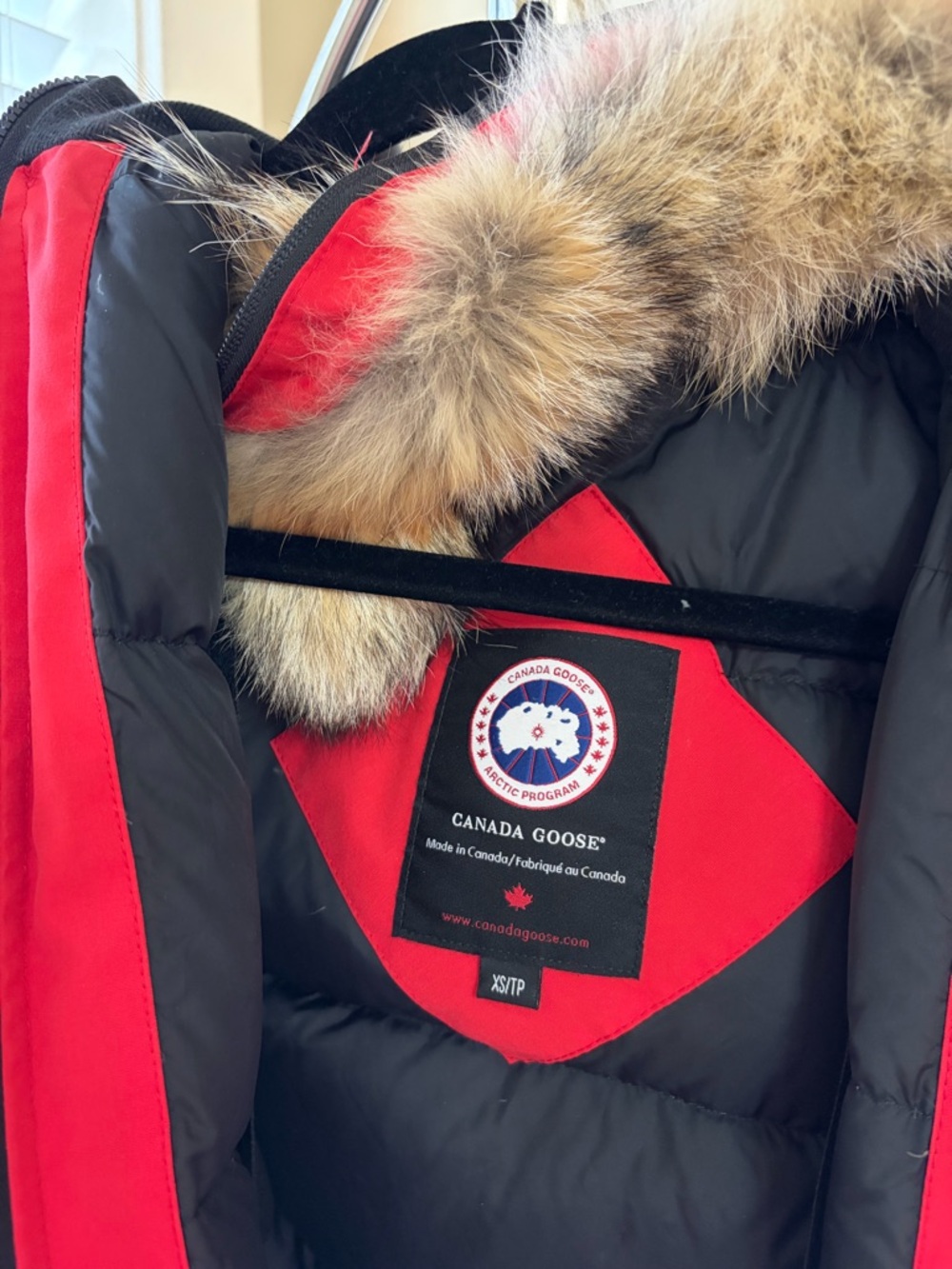 Canada Goose Red and Black Parka - Picture 3 of 3